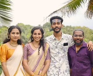 a group of people posing for a photo